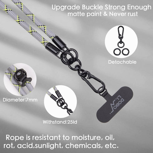 Doboli Phone Lanyard,Phone Strap,Wrist Lanyard,Lanyards For Keys,Keychains For Women,Nylon Adjustable Shoulder Neck,Universal Cell Phone Lanyard f...