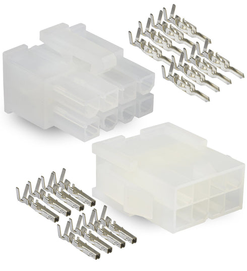 Molex, 8 Circuit Connector -2 Complete Set- Wire Conn. with Pins - Molex Mini-Fit Jr ™...