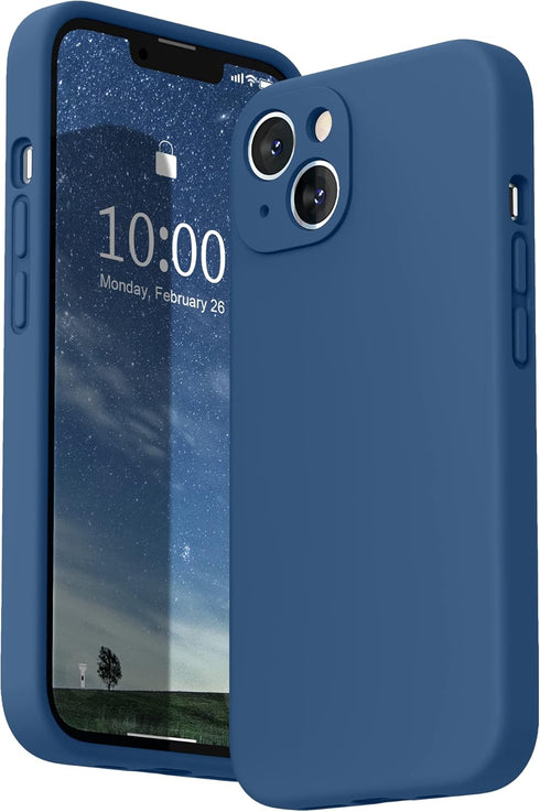 SURPHY Compatible with iPhone 13 Case with Screen Protector, (Camera Protection & Soft Microfiber Lining) Liquid Silicone Phone Case 6.1 inch 2021...