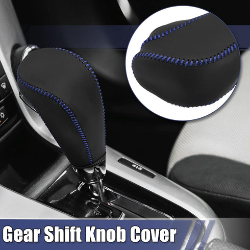 X AUTOHAUX Car Gear Shift Knob Cover Protector with Blue Thread for Chevrolet Cruze 2011-2015 Aveo 2007-2011...