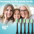 Toothbrush Replacement Heads for Philips Sonicare DiamondClean ProtectiveClean 4100 5100 6100 C2 G2 Electric Toothbrush Brush Heads Black, 10 Pack...