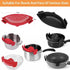 2 Pcs Clip on Strainer, Pot Strainer for Pasta Meat Vegetables Fruit, Silicone Strainer - Fit All Pots and Bowls...