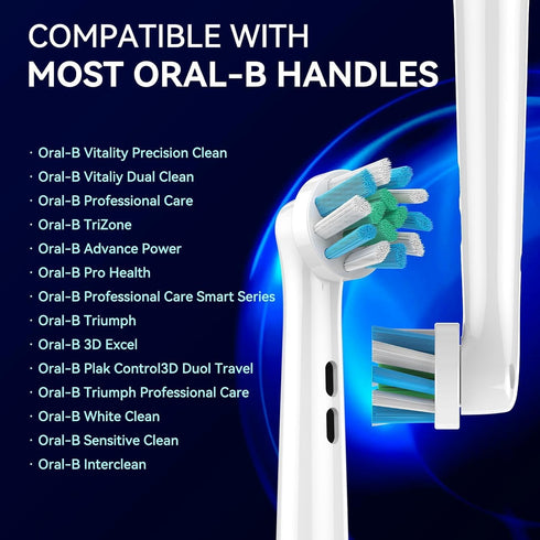 Electronic Toothbrush Heads Refills Professional for The Family Gum Care, Elecronic Toothbrush Replacement 4 Pack Twisted and Angled Bristles for ...