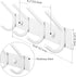 WEBI Coat Rack Wall Mounted,Coat Hooks Wall Mount,Coat Hanger Wall Hook Rack,4 Hooks for Hanging Coats,Hats,Jacket,Clothes,White,2 Packs...