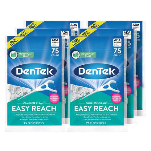 DenTek Comfort Clean Sensitive Gums Floss Picks, 75 Count (pack of 6)...