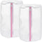 uxcell 2Pcs Shoes Washing Bag, 8.7 x 13 Inch Cylinder Fine Mesh Laundry Bags for Washing Machine Wash Sneakers, Slippers, Delicate, Underwear, Whi...