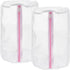uxcell 2Pcs Shoes Washing Bag, 8.7 x 13 Inch Cylinder Fine Mesh Laundry Bags for Washing Machine Wash Sneakers, Slippers, Delicate, Underwear, Whi...