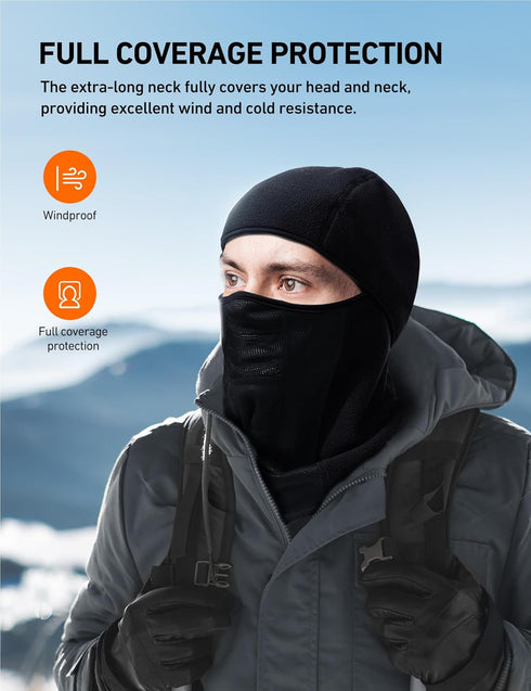 AstroAI Balaclava Ski Mask Winter Fleece Thermal Face Mask Cover for Men Women Warmer Windproof Breathable, Cold Weather Gear for Skiing, Outdoor ...