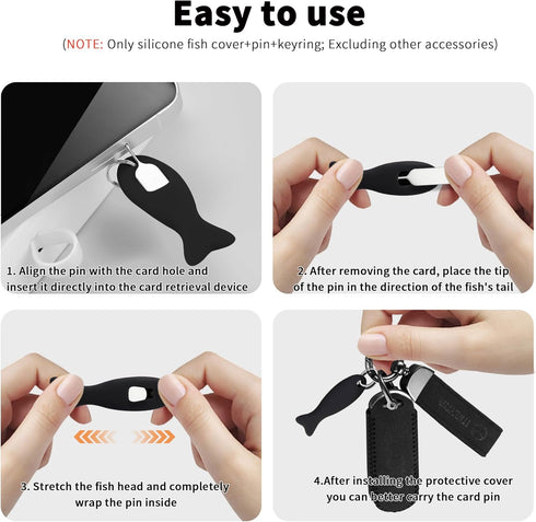 SIM Card Holder Contains Eject Pins Needle Opener Ejector for iPhone, Universal SIM Card Removal Tool for Smartphone (CPPIN-BK)......