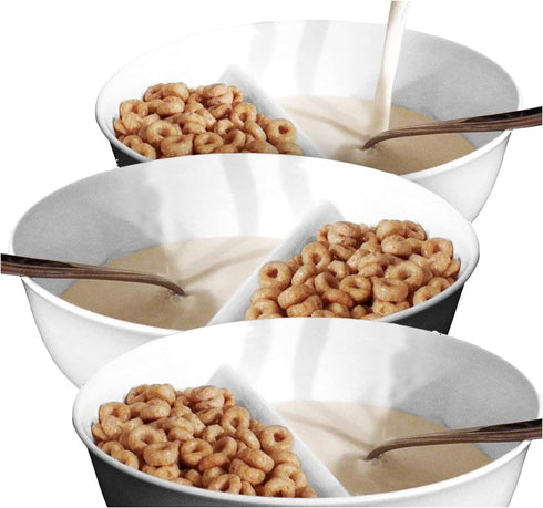 3 Pack - Just Crunch Anti-Soggy Cereal Bowl - Keeps Cereal Fresh & Crunchy | BPA Free | Microwave Safe | Ice Cream & Topping, Yogurt & Berries, Fr...