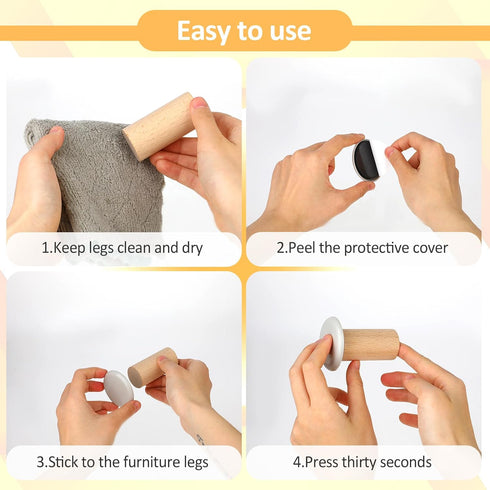 12pcs Easy Gliders for Furniture 2 inches Moving Pads on Carpet Moving Sliders for Heavy Furniture Self Adhered Beige Sliders for Hardwood Glides ...