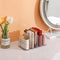 Yesesion Plastic Makeup Brush Holder for Desk, Clear Cosmetics Brushes Organizer with 5 Compartment, Storage Cup for Eyeliners, Facial Painting Ki...