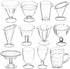 LUOZZY 60 Pcs Mini Dollhouse Cups Miniature Wine Cups Tiny Desserts Cups Dollhouse Accessories (Transparent)...