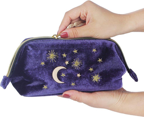 Makeup Bag - Cosmetic Bag - Travel Organizer Small - Toiletry Bags for Women - Brush Pouch Wash Bag Portable - Personalized Pattern - Smooth Shiny...
