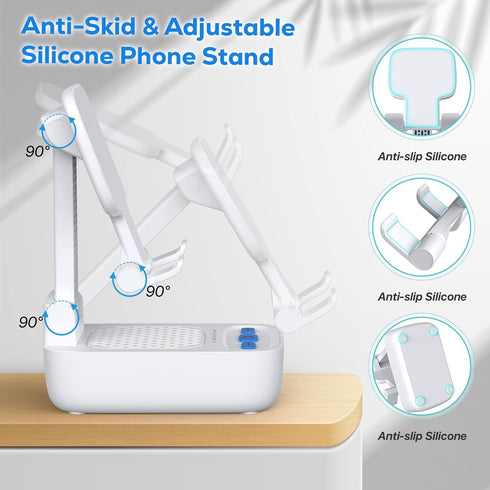 Gifts for Men Women, from Wife,Cell Phone Stand with Wireless Bluetooth Speaker, Punchy Bass & HD Stereo Sound Speaker for Home & Outdoors Compati...