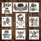 Skull Stencil | Halloween Horror Gothic Goth Punisher Skull Street Art Graffiti Stencils for Painting on Wood, Glass, Wall, Rock, Fabric, Walls, C...