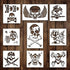Skull Stencil | Halloween Horror Gothic Goth Punisher Skull Street Art Graffiti Stencils for Painting on Wood, Glass, Wall, Rock, Fabric, Walls, C...