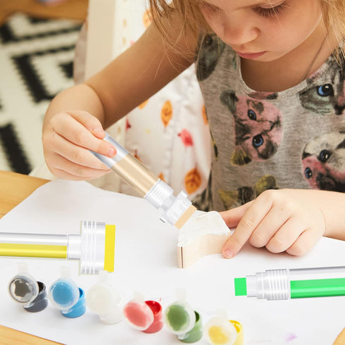 Yexiya 5 Pack Graffiti Markers Refillable Paint Markers Acrylic Paint Pens Empty Touch up Paint Pen for Walls Art Painting Crafts Kit with 5 Repla...