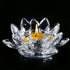 GOLDEAL Clear Glass Flower Tealight Candle Holder,Votive Candle Holder,Candlestick Holder for Table Centerpiece,Dinners, Wedding, Party, Livingroo...