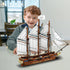 KAZI Ship Building Kit for Adults Kids,Sailing Adventure Toy Boat Building Blocks Set,Ship Model Home Decor,Fun Toy Gift for 8 9 10 11 12 Plus Yea...