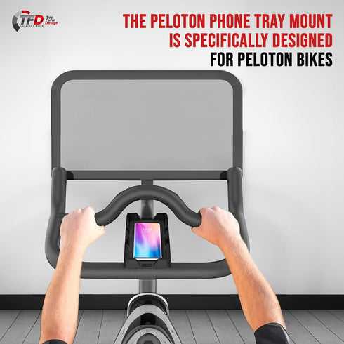 TFD Phone Holder Compatible w/Peloton Bike & Bike+ | Phone Tray, Baby Monitor, Cell Phone Holder Mount - Great for Earbuds & Fits Most Phones - An...