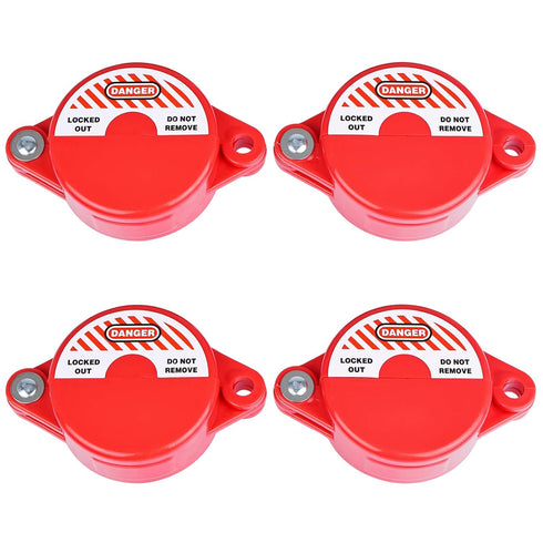 Gate Valve Lockout, 4 Pack Valve Lockout Device 1" to 2-1/2" Diameter Valve Handle Secure for Water Spigot Faucet Knob Oil Natural Gas Propane Tan...