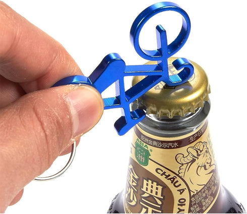Juvale Keychain Bottle Opener - 12-Pack Bicycle Bike Portable Beer Bottle Metal Openers for Wedding Party Favor in 6 Colors...