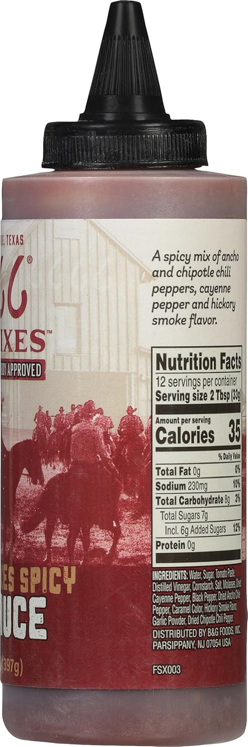 6666 Four Sixes Straight Sixes Spicy BBQ Sauce, 14 Ounce...