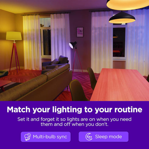 Roku Smart Light Bulbs (Color, 1-Pack) - Dimmable A19 Color Lightbulbs with Adjustable Brightness & Temperature - WiFi Smart Bulbs Works Voice, Al...