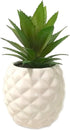 White Porcelain Pineapple Ananas Faux Plant Potted Artificial Succulent 7.8" Home Office Bathroom Tabletop Shelf Kitchen Decoration...