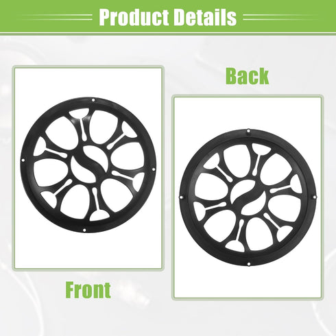 ACROPIX Universal 8" Car Speaker Grills Cover Round 8 Inch Audio Speaker Subwoofer Guard Protector Case with Mounting Screws ABS Black - Pack of 4...