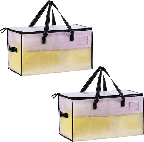 VENO 2 Pack Moving Bags, Comforter and Blanket Storage Bags for Closet, Moving Boxes, Boxes with Lids Alternative, College Dorm Packing Supplies, ...