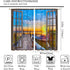 Lakeside Landscape Curtains, Rustic Style Bridge Boat Lake Nature 3D Landscape Scenery Prints Window Treatments Drapes for Bedroom Living Room 2-P...