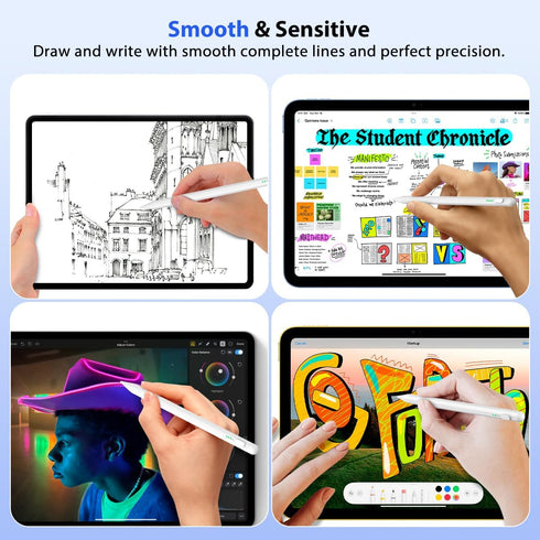 TiMOVO Stylus Pen for iPad, Apple Pencil with Palm Rejection Tilt Precision for 2018-2024 iPad Pro 13/11/12.9",iPad 10/9/8/7/6th Generation,iPad A...