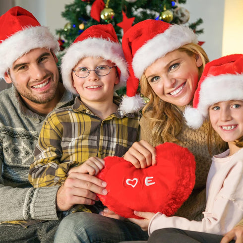 RJVW Christmas Santa Hat for Adults, Unisex Velvet Classic Holiday Santa Claus Hat for New Year Party Headwear...