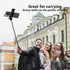 Selfie Stick, 40 in Retractable Phone Tripod with Wireless Remote Control & Light, Portable Selfie Stick Tripod for Photograph, Live Streaming, Vi...