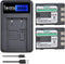 2-Pack NB-2L NB-2LH Battery + Rapid LCD Display USB Charger for Canon PowerShot G7 G9 S30 S40 S45 S50 S60 S70 S80 DC410 DC420 VIXIA HF R10 HF R100...