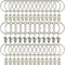 40 Pack Curtain Rings with Clips, Drapery Clips with Rings, Drapes Rings 1.26 in Interior Diameter, Fits up to 1 in Curtain Rod, Matte Silver...