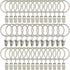 40 Pack Curtain Rings with Clips, Drapery Clips with Rings, Drapes Rings 1.26 in Interior Diameter, Fits up to 1 in Curtain Rod, Matte Silver...