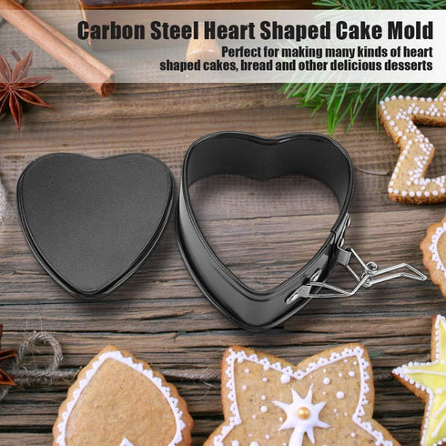 Fdit Carbon Steel Springform Pan Cake with Non-Stick Coating Leakproof Heart Shaped Cheesecake Quiches Bakeware...