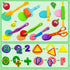 Playdough Tools 55 PCS Play Dough Tools Set for Kids, Play Dough Accessories Plastic Playdough Alphabet Numbers Shapes Cutters,Playdough Rollers,D...