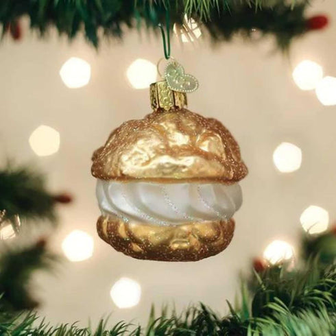 Old World Christmas Cream Puff Blown Glass 2020 Unique Christmas Ornaments for Christmas Tree Decorations...