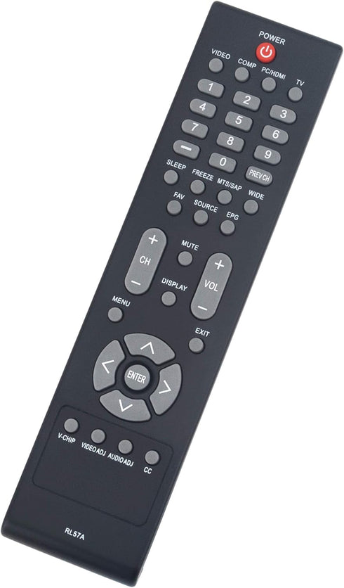 RL57A Replaced Remote fit for AOC Envision TV L19W861 L22W861 L26W861 L32W861 L37W861 L42H861 098TRABD3NEACC L26W831 L47H861 L42H831 L47H831, Repl...