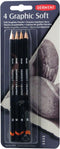 Derwent Graphic Pencils, Soft, Pack, 4 Count (39005)...