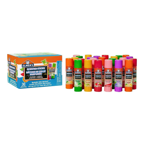 Elmer’s Scented Glue Sticks, Safe, Nontoxic School Glue, 30 Count (6g Each)...