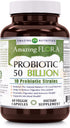 Amazing Flora Probiotic 50 Billion with 10 Best Probiotics Strains Including Acidophilus, plantarum, rhamnosus etc * Supports Digestive & Immune H...