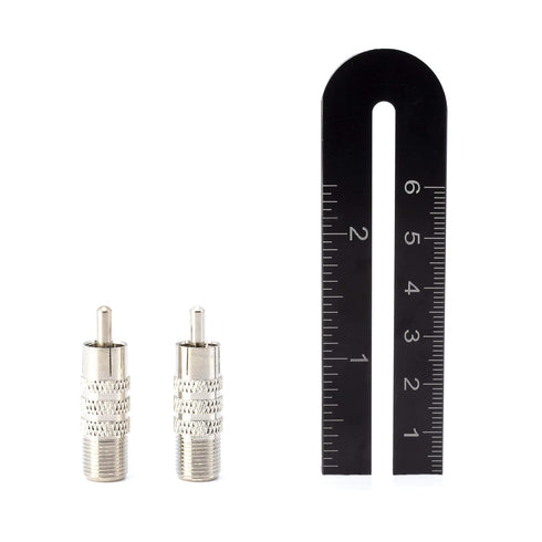 THE CIMPLE CO - RF (F81) and RCA Coaxial Adapter - RCA Male to Female F81 (F-Pin) Connector, Adapter, Coupler, and Converter - for RG11, RG6, RG59...