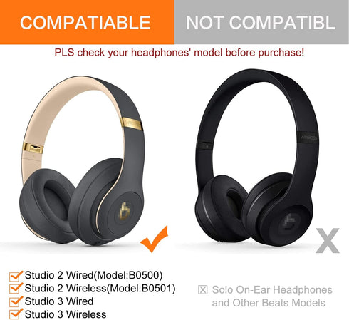Upgraded Replacement Ear Pads for Beats Studio 3, GVOEARS Cooling Gel Headphones Covers for Studio 2 Studio 3 Wired Wireless Over Ear Earpad Cushi...