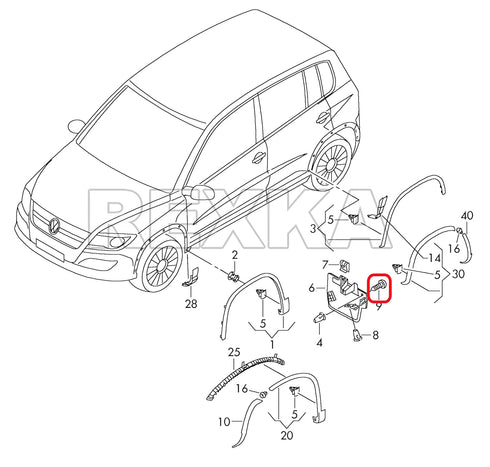 Rexka 30pcs T25 Fender Liner Splash Shield Bumper Cover Self Tapping Torx Screw Compatible with N90974701 Volkswagon Audi Porsche...