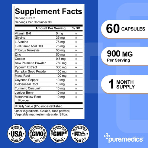 ProstateRX Saw Palmetto, Pygeum & Pumpkin Seed Extract | Prostate & Urinary Health | Bladder Emptying | Reduce Urgency | Clinical Strength 60 Caps...